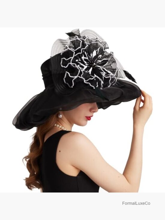 Fascinator Hat with Detachable Flowers for Wedding Derby Tea Party